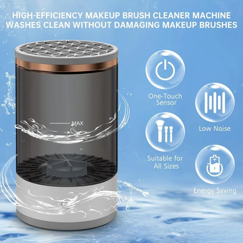 USB Electric Makeup Brush Cleaner Portable 3 In 1 Makeup Brushes Cleaner Drying Rack Lazy Cleaning Brush Washer Quick Dry Tool