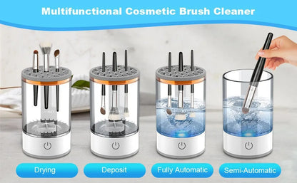 USB Electric Makeup Brush Cleaner Portable 3 In 1 Makeup Brushes Cleaner Drying Rack Lazy Cleaning Brush Washer Quick Dry Tool